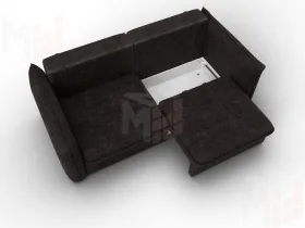 Диван прямой Лига-100 НПБ ( BRUT 17 коричневый )