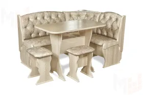 Кухонный уголок Орхидея Люкс (ясень/велюр Латте)