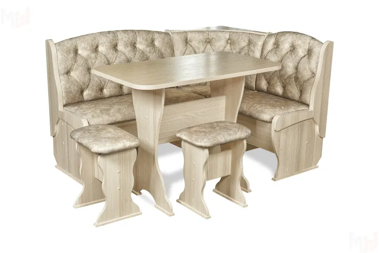 Кухонный уголок Орхидея Люкс (ясень/велюр Латте)