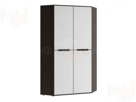 Шкаф Ким угловой универсальный (сонома/белый глянец)