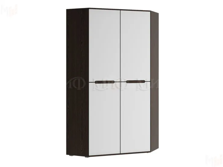 Шкаф Ким угловой универсальный (сонома/белый глянец)