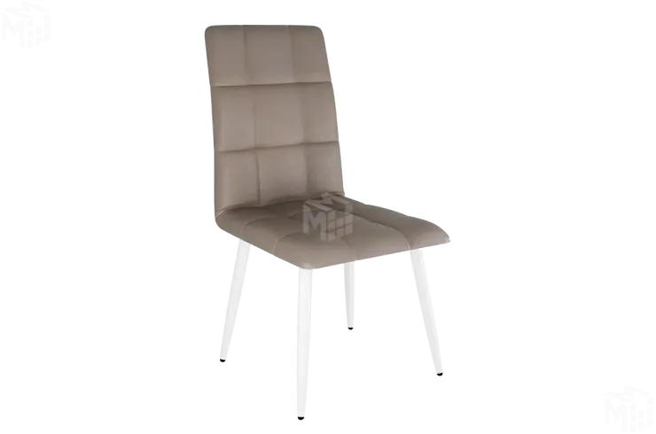 Стул Турин Т1 темно-серый (экокожа)/белый