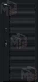 Входная металлическая дверь Лайнер-3 Total Black/Nordic Oak