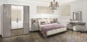 Кровать Гравита 180x200 см серый камень глянец