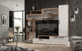 Гостиная Олимп (крафт золотой/белый)