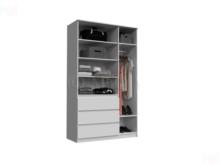 Шкаф Челси 1200 с антресолью, сонома/белый глянец