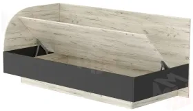 Кровать-софа КРС-900 СОНАТА Дуб Крафт белый - Антрацит