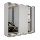 Шкаф-купе Экспресс трио (2 зеркала) 2100 Ясень Анкор светлый