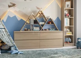 Комод Varma 4D шпон беленый дуб