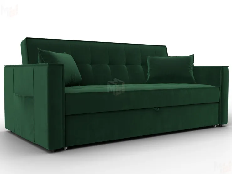 Диван прямой Лига-104 (160) ( SEVEN 626 зеленый )