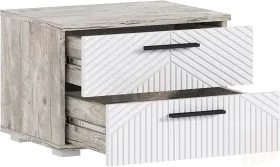 Комплект тумб прикроватных Сильвия Браш Вайт/Дуб Юкон