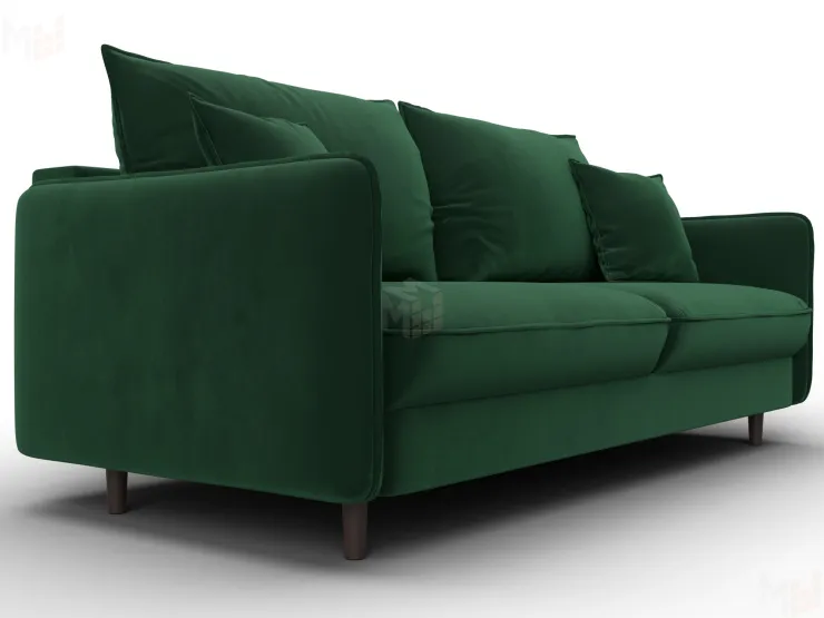 Диван прямой Лига-064 НПБ ( SEVEN 626 зеленый )