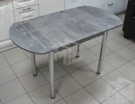 Стол Евро раскладной 1000*680 (штейн темный), ножки хром