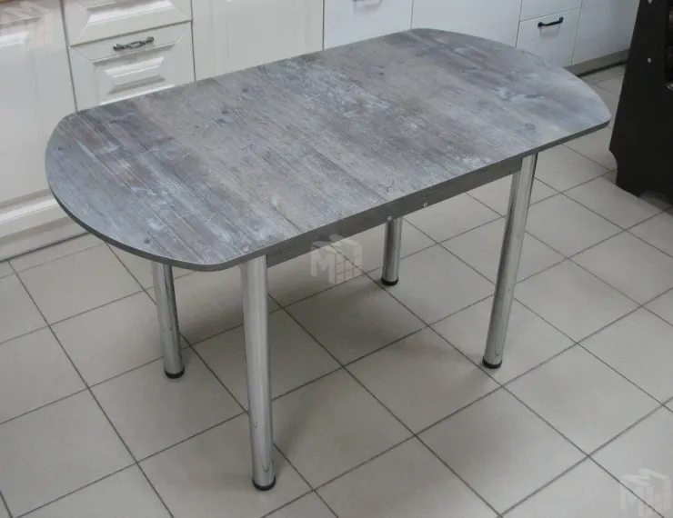 Стол Евро раскладной 1000*680 (штейн темный), ножки хром