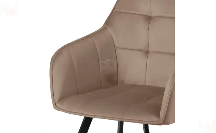 Кресло поворотное Мони Confetti latte/черный