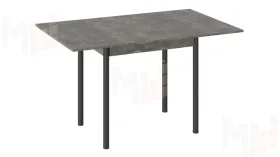 Стол  раздвижной Родос Тип 2 с опорой d40 Черный муар, Ателье темный