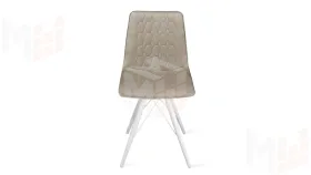 Стул Хьюго К3 Белый матовый, Велюр Confetti Smoke