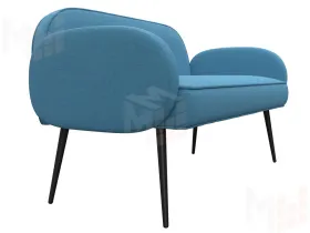 Диван прямой Лига-086 ( Амур 10 голубой )