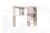 Надстройка для стола Алина  28.01 дуб мария/белый