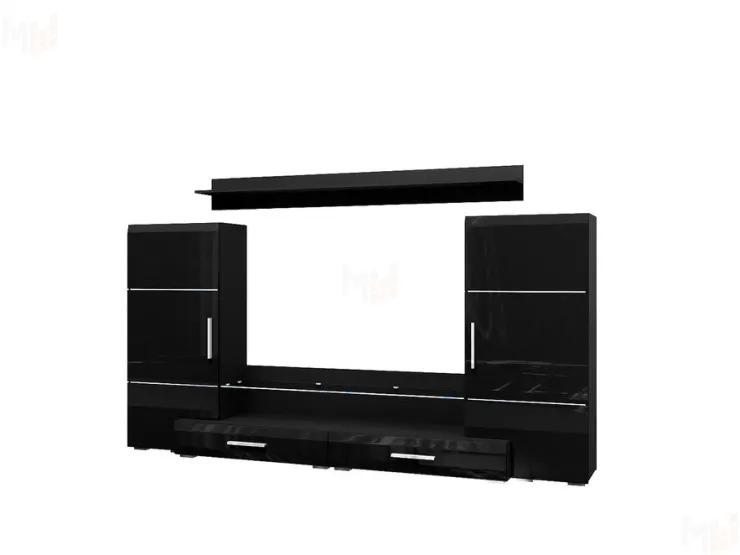 Гостиная Домино (черный глянец)