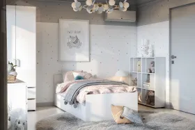 Стеллаж Токио Белый текстурный