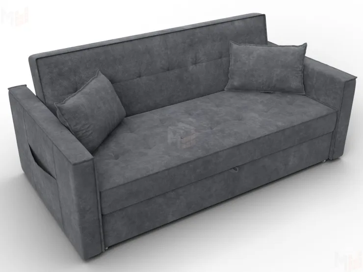 Диван прямой Лига-104 (160) ( BRUT 16 темно-серый )