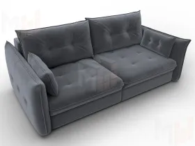 Диван прямой Лига-100 НПБ ( SEVEN 17 серый )