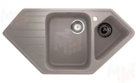 Угловая двухсекционная мойка ULGRAN U-409