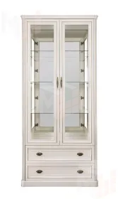 Витрина Натали 2-ств белый глянец