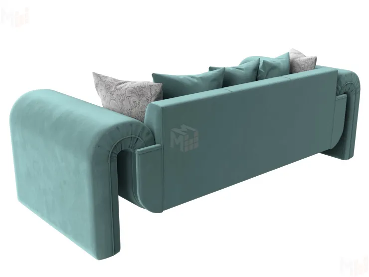 Прямой диван Волна (бирюзовый)