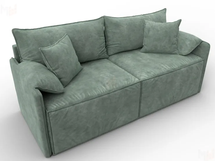 Диван прямой модульный Лига-106 ( BRUT 08 зеленый )