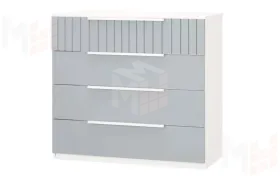 Комод Урбан 5 Лайт Грей Софт/Белый Шелк