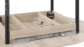 Стол обеденный раздвижной Терра Черный, Сонома