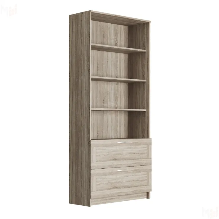 Стеллаж Сириус 2 ящика 78*190 см (сонома)