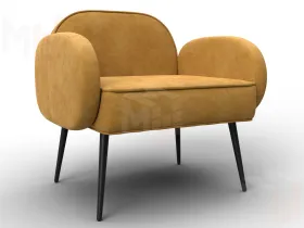 Кресло Лига-086 ( велюр BRUT 10 желтый )