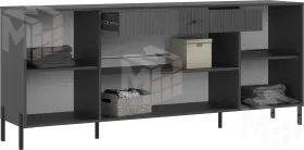 Комод Оливия (графит глянец) ножки металл