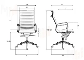 Офисное кресло для руководителей DOBRIN CLARK (серый)