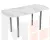 Стол раздвижной Премьер (Белый, ноги прямые)