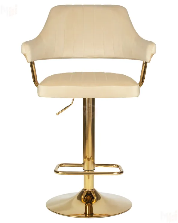 Стул барный DOBRIN CHARLY GOLD (бежевый велюр (MJ9-10))