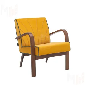 Кресло для отдыха Шелл (Орех/Fancy 48, кант Fancy 37)