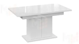 Стол раздвижной Детройт Тип 2 Белый, Стекло Белый глянец