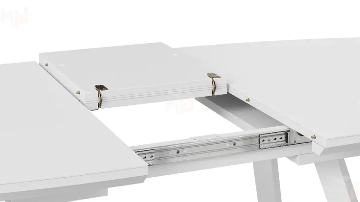 Стол обеденный TESCA 2 Белый муар, Стекло матовое белое