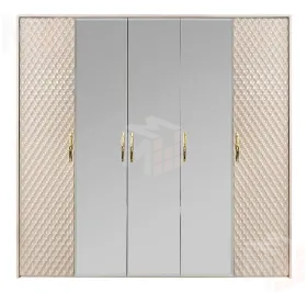 Шкаф Lara 5-дверный бежевый глянец