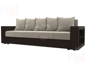 Диван прямой Дубай Лайт ( Бежевый\Коричневый )