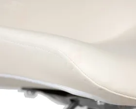 Стул барный DOBRIN ALDO (белый PU P23, основание из нержавеющей стали)