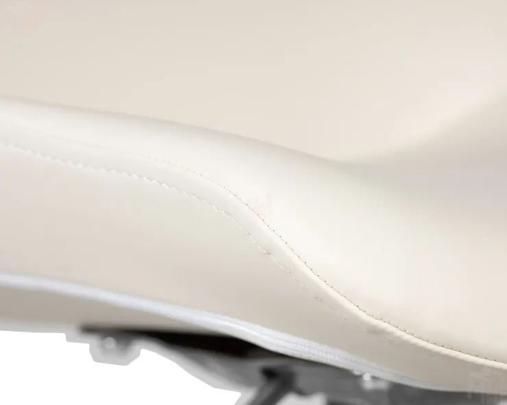 Стул барный DOBRIN ALDO (белый PU P23, основание из нержавеющей стали)