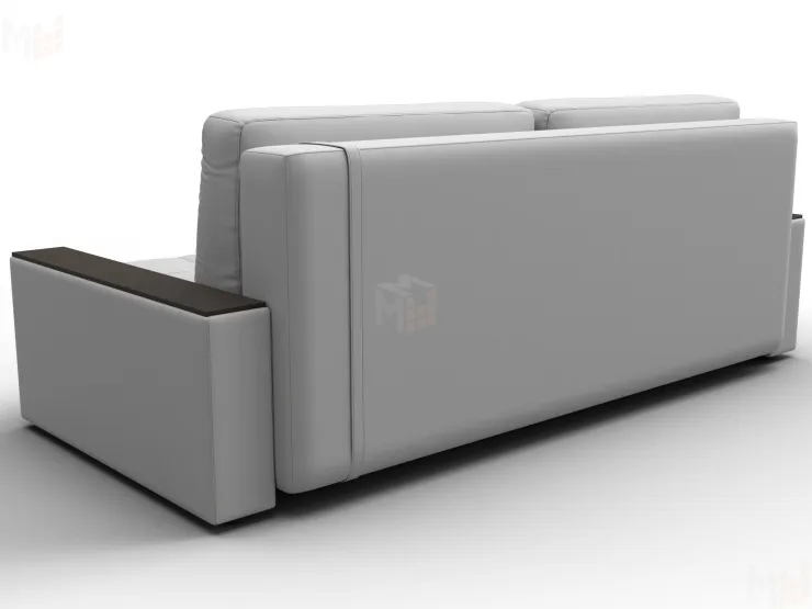 Диван прямой с декором Лига-096 НПБ ( Белый;Черный )