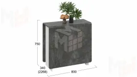 Стол-книжка тип 2 Белый/Ателье темный