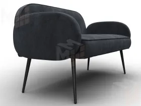 Диван прямой Лига-086 ( TOWER 11 темно-серый )