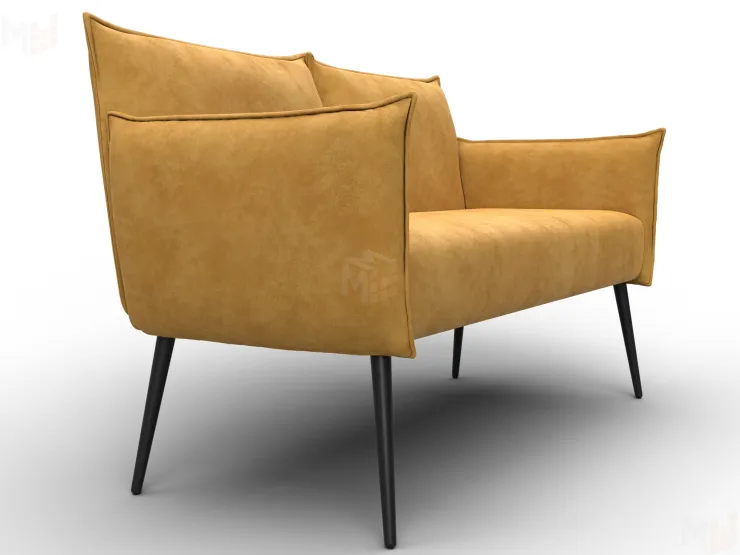 Диван прямой Лига-083 ( велюр BRUT 10 желтый )